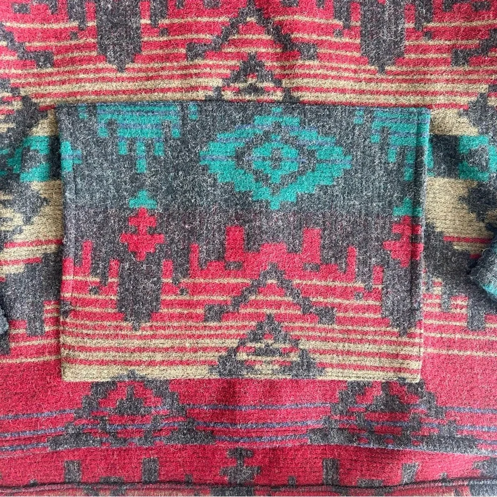 Vintage Woolrich Aztec Print Hooded Poncho - Picture 13 of 16